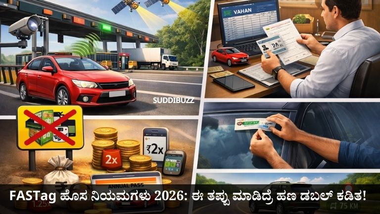 FASTag ಹೊಸ ನಿಯಮಗಳು 2026 ಈ ತಪ್ಪು ಮಾಡಿದ್ರೆ ಹಣ ಡಬಲ್ ಕಡಿತ!