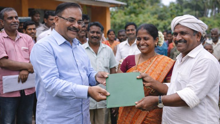 ಕರ್ನಾಟಕದಲ್ಲಿ 1 ಲಕ್ಷ ಕುಟುಂಬಗಳಿಗೆ ಹಕ್ಕುಪತ್ರ ವಿತರಣೆ