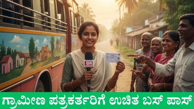 ಗ್ರಾಮೀಣ ಪತ್ರಕರ್ತರಿಗೆ ಉಚಿತ ಬಸ್ ಪಾಸ್