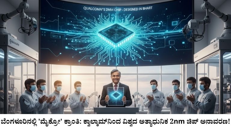 ಬೆಂಗಳೂರಿನಲ್ಲಿ 'ಮೈಕ್ರೋ' ಕ್ರಾಂತಿ: ಕ್ವಾಲ್ಕಾಮ್‌ನಿಂದ ವಿಶ್ವದ ಅತ್ಯಾಧುನಿಕ 2nm ಚಿಪ್ ಅನಾವರಣ!